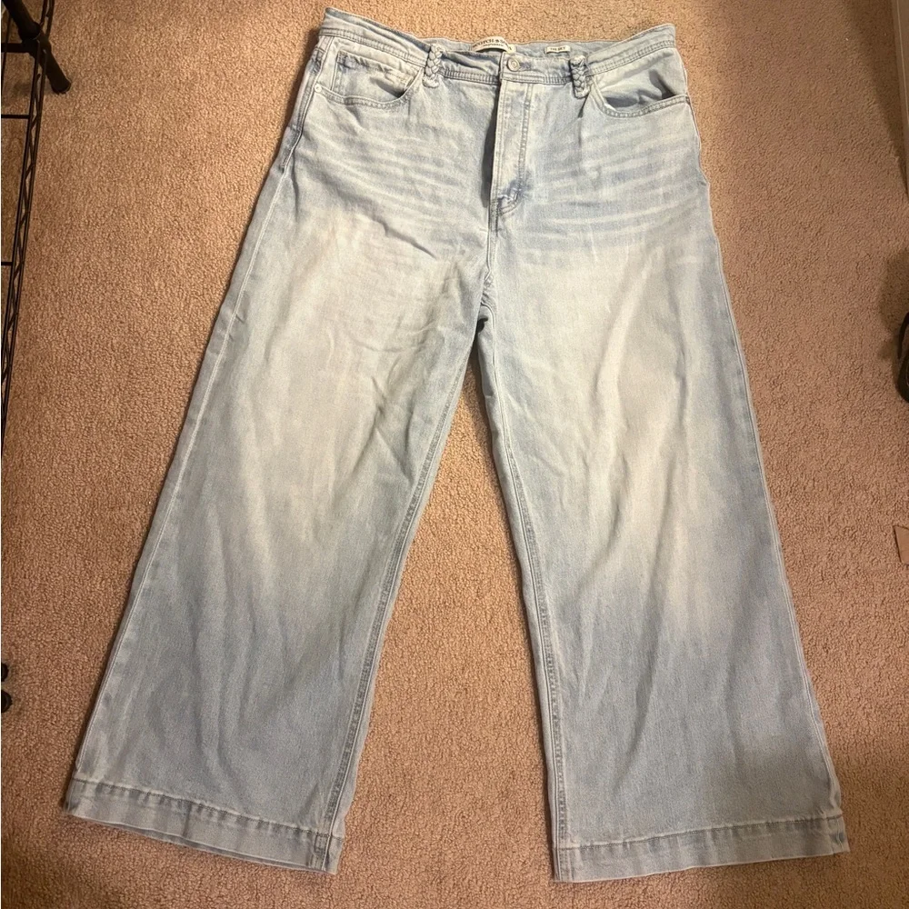 Scotch & Soda Daze Crop Wide Leg Jeans, light blue, size 14/32 - Picture 1 of 5